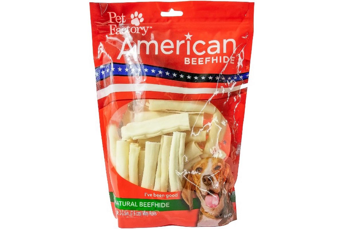 Pet Factory 3 Mini Rawhide Chip Rolls for Dogs 40 Pack 