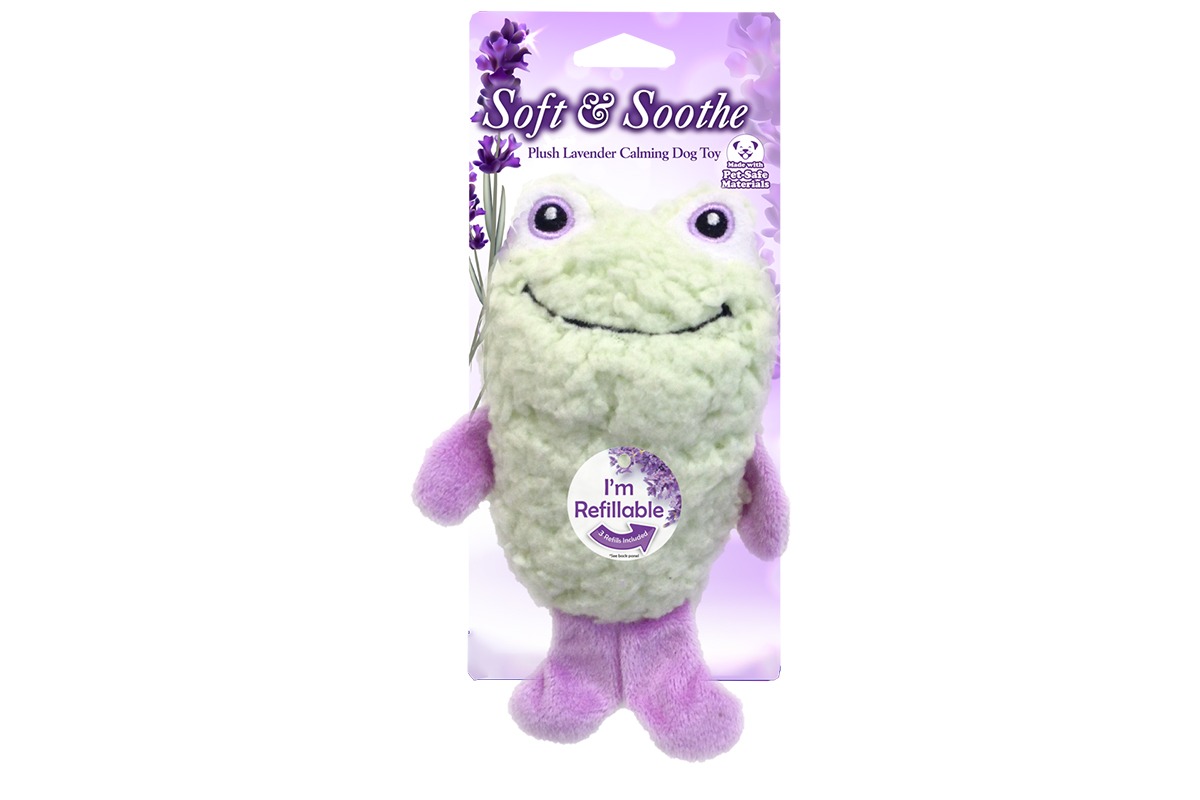 SOFT & SOOTHE PLUSH LAVENDER SMALL FROG - Pet Factory